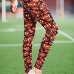 NEW Womens Football Leggings Soft As Lularoe OS