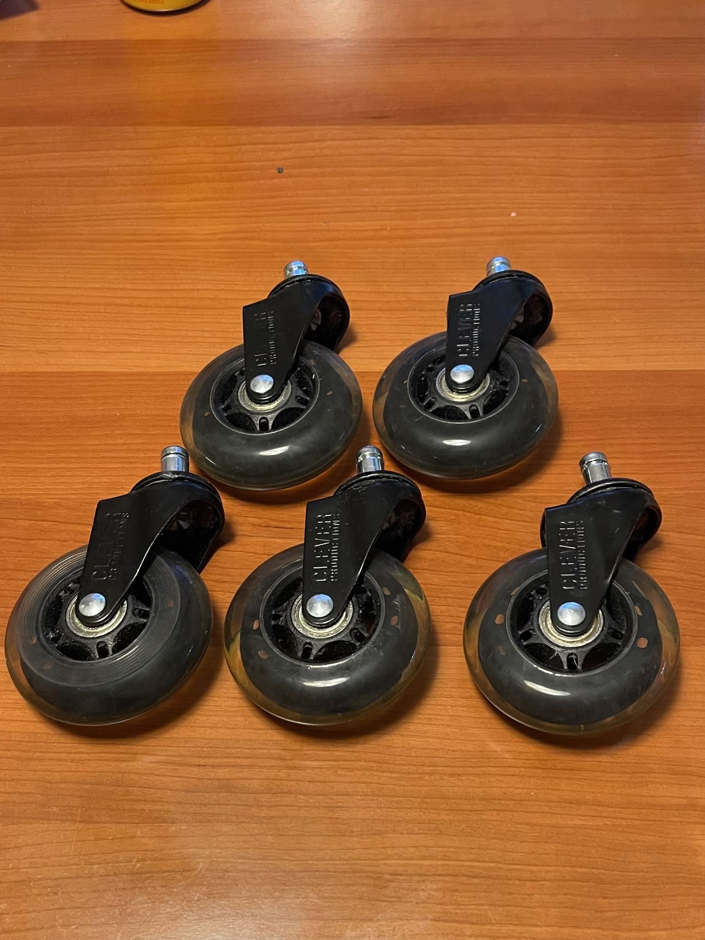 Polyurethane wheels (5) for task chair use on hardwood floors 