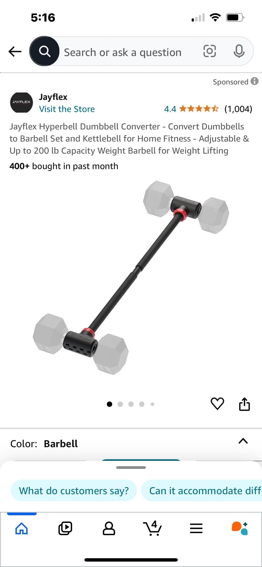 Weight Bar That Uses Dumbbells Only