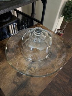 Princess House Glass dome and plate cheese