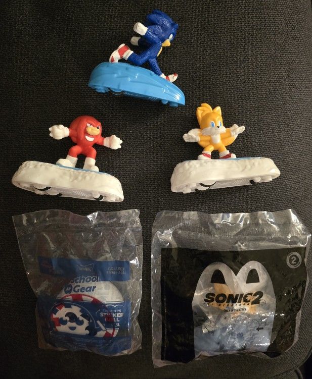 Sonic 2 Mcdonald's Happy Meal Toys