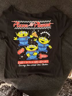 New Toy Story pizza planet off shoulder shirt