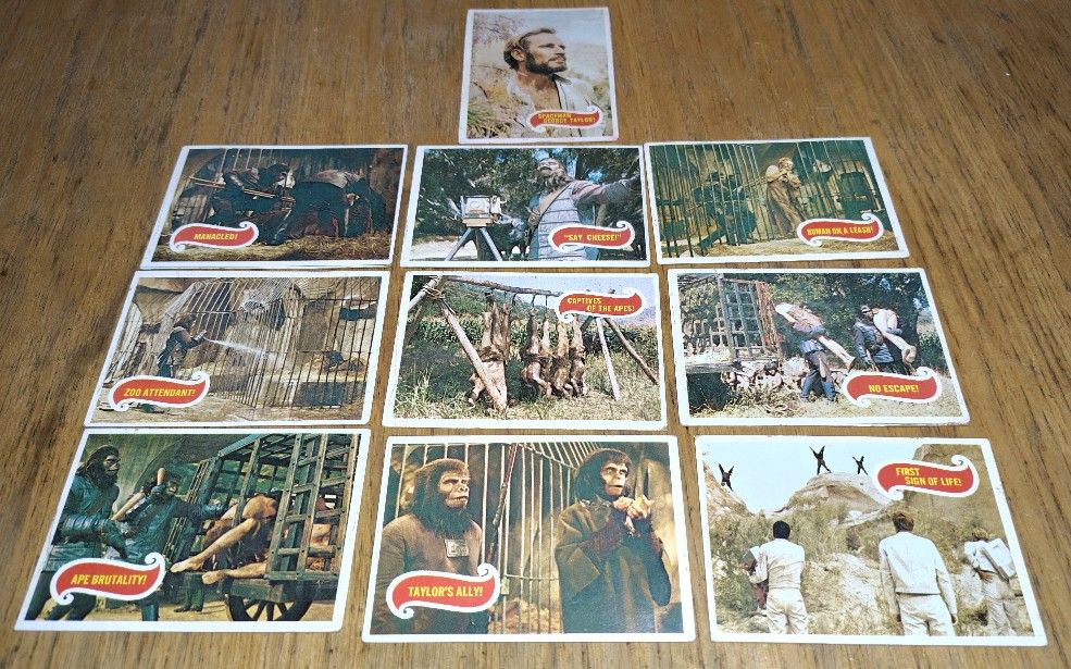 10 PLANET OF THE APES TRADING CARDS * SERIES OF 44