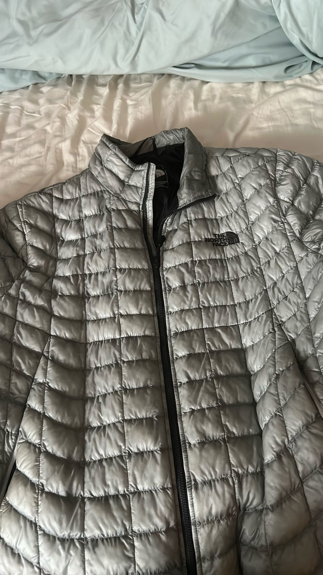 Gray North face Thermaball Jacket