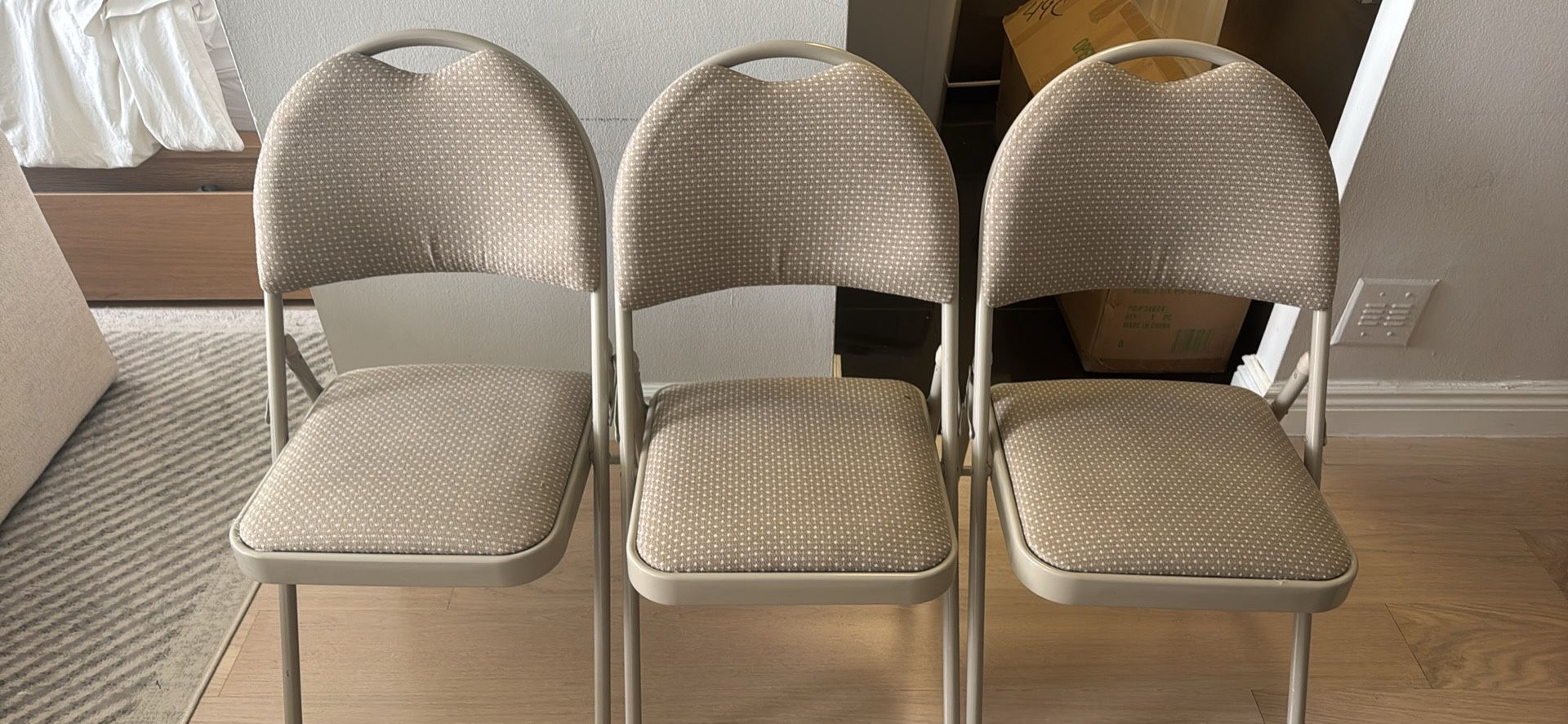 Cushioned Folding chairs (3 Available)