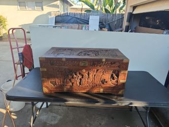 Antique wood Chinese box