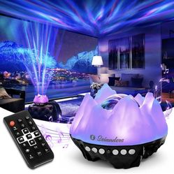 Night Light Star Projector, Seianders Aurora Projector for Bedroom, Galaxy Light Projector with Bluetooth Music Speaker & White Noise, LED Bedside Lam