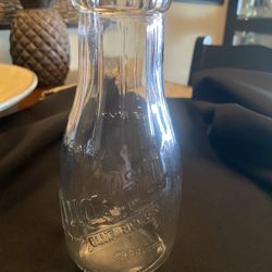 Vintage Weaver Quality Blue Ribbon Milk Bottle