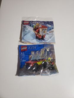 LEGO City: Fire Patrol Vehicle (30585)/ LEGO Creator 30580 Santa Claus Polybags