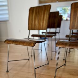 Hooker Furniture Co 6 dining chairs- solid wood and iron)