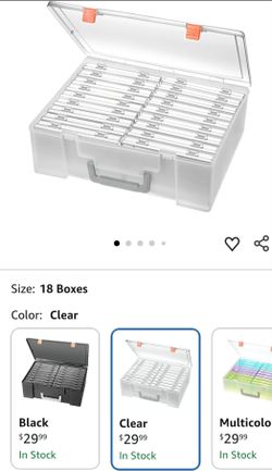 OBO!!  Clear Plastic Photo Storage Box with Sleeves