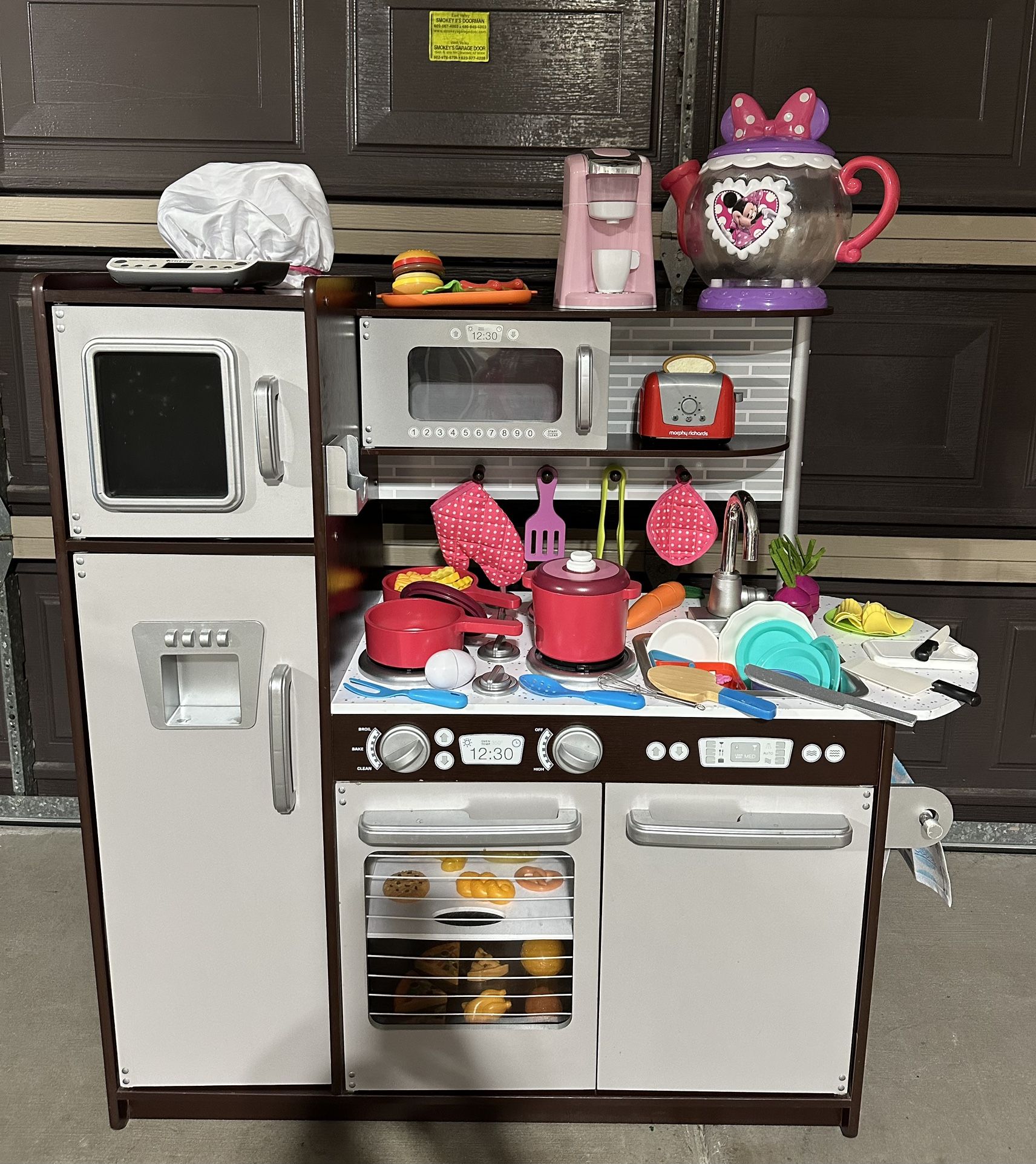 Wood Kids Play Kitchen With accessories