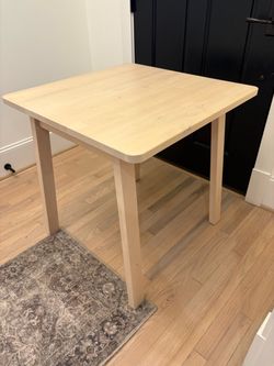 Light Wood Square Table