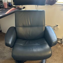 Blue Leather Chair