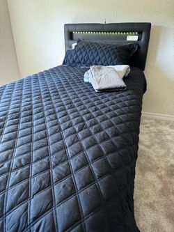 Complete Bed Setup and TV