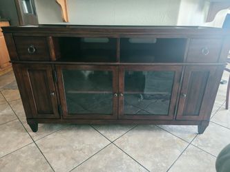 Hammary Sunset Valley Wood TV Stand / Media Console – Rich Mocha