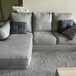 Light Gray Sectional Sofa with Chaise - Great Condition
