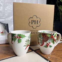 Marbella Winter Berry Coffee Mugs 