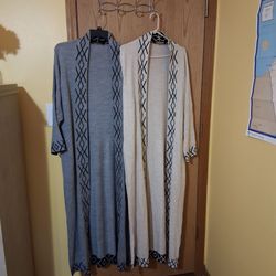 2 Fall long length Cardigans
