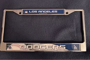 LA Dodgers Chrome License Plate Frame - Official MLB