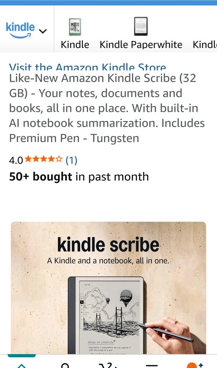 BRAND NEW KINDLE SCRIBE 64GB ....