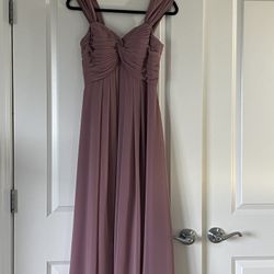 Azazie Vicente in the color Vintage Mauve - Sweetheart Maxi Gown