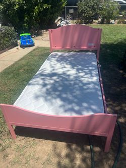 Twin size bed, and bed frame