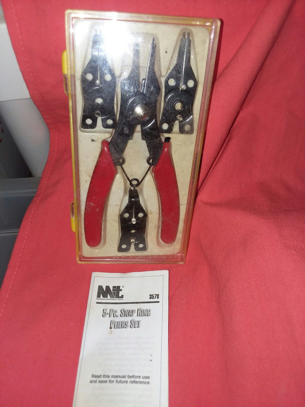5 pc snap ring pliers set