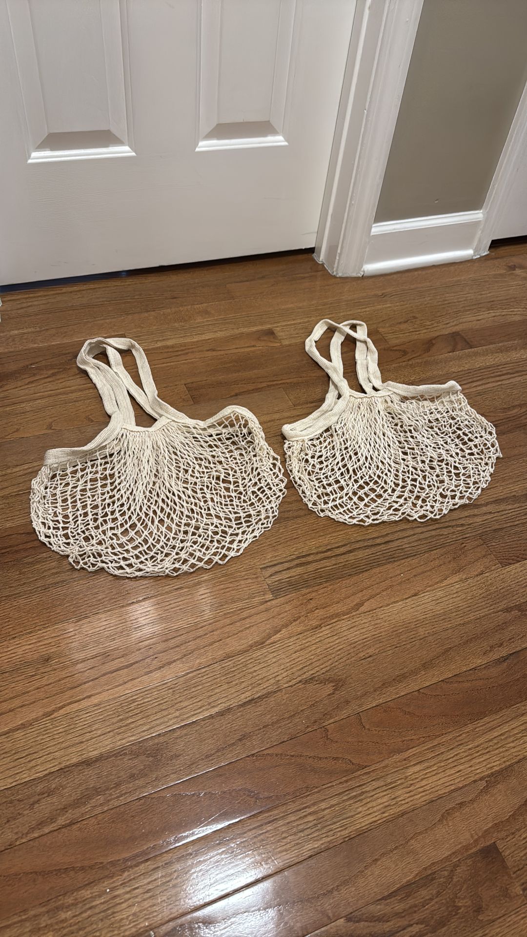 2Pcs NEW Shopping bag Cotton Mesh Reusable breathable fruits/vegetables $5