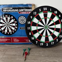Double Sided Dart Board Competition Halex Baseball 18in