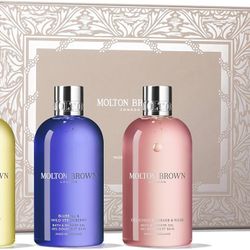 Molton Brown Floral & Fruity Bath & Shower Gel Gift Set, Trio of 10 fl. oz. Luxury Scented Gift Set