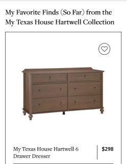 My Texas House 6 Drawer Dresser