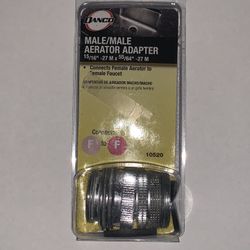 MALE/MALE  AERATOR ADAPTER 15/16" -27 M × 55/64” -27 M,Connects Female Aerator to Female Faucet