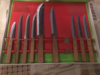 9 piece carbon steel profesional cutlery set