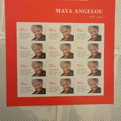 Maya Angelou Stamps Sheet