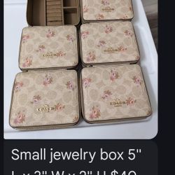Brand New Authentic Coach Small Jewelry Boxes