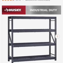 Husky 4 Shelf Metal Industrial Duty Garage Storage 