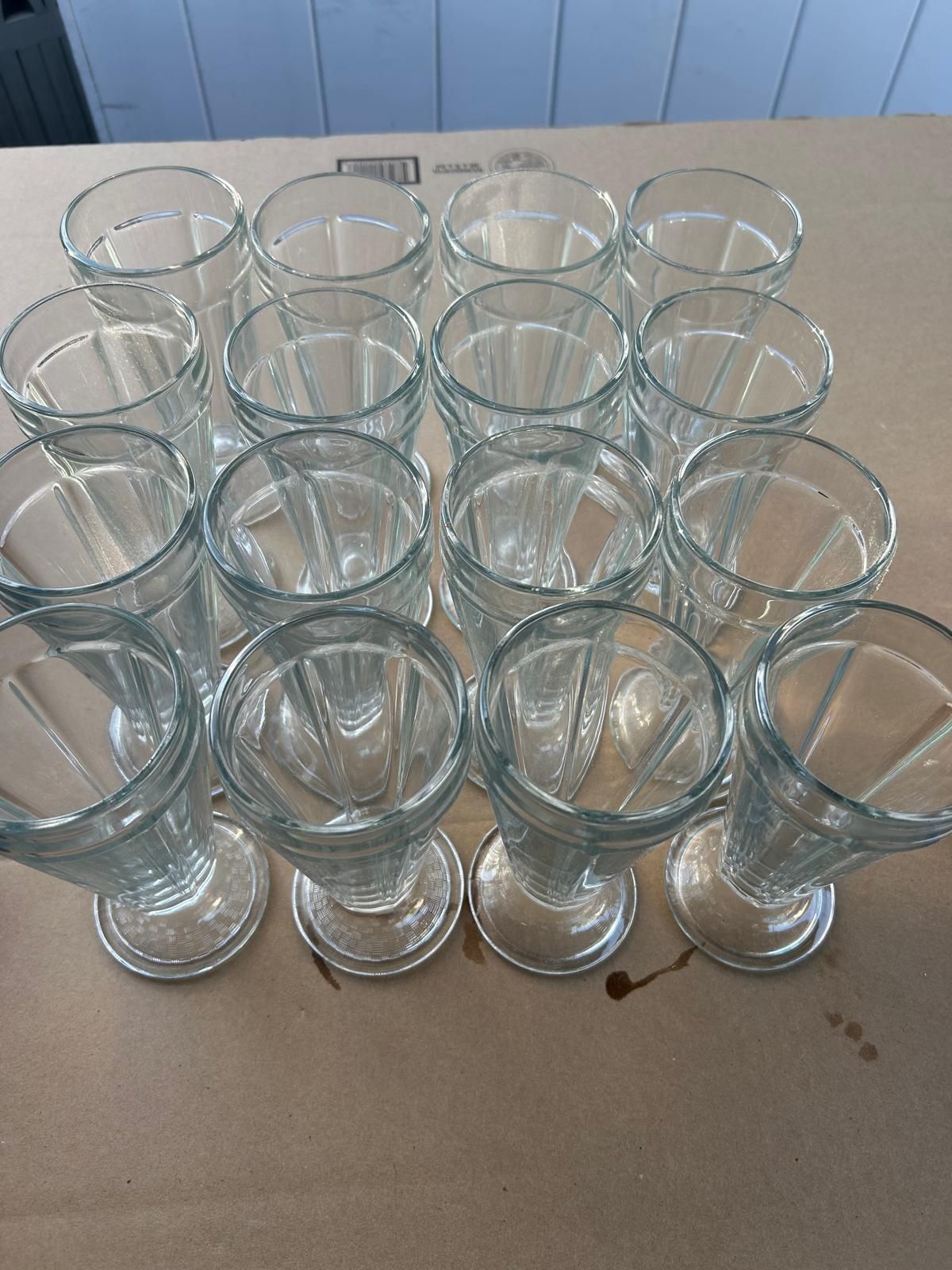 Vintage-Style Glass Ice Cream / Sundae Cups – Set of 19