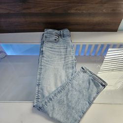 American Eagle Jeans Men's Slim Straight 32x30 Blue Washed AirFlex+