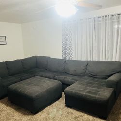 Large Sectional Couch With Ottoman 