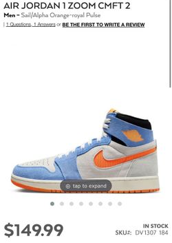 Brand New Jordan 1 Zoom CMFT 2 Men’s 9 