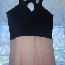 Pink With Black Top Dress