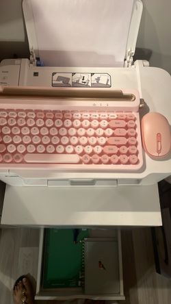 Pink wireless keyboard and mouse ( usb)