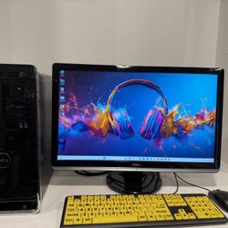 Dell XPS 8700 Entry Level Gaming, Intel Core i5, 3.20 GHz, 16 GB RAM 250 GB SSD 2 TB HDD Wireless WiFi AMD FirePro W2100 Graphics Card Dual Display 