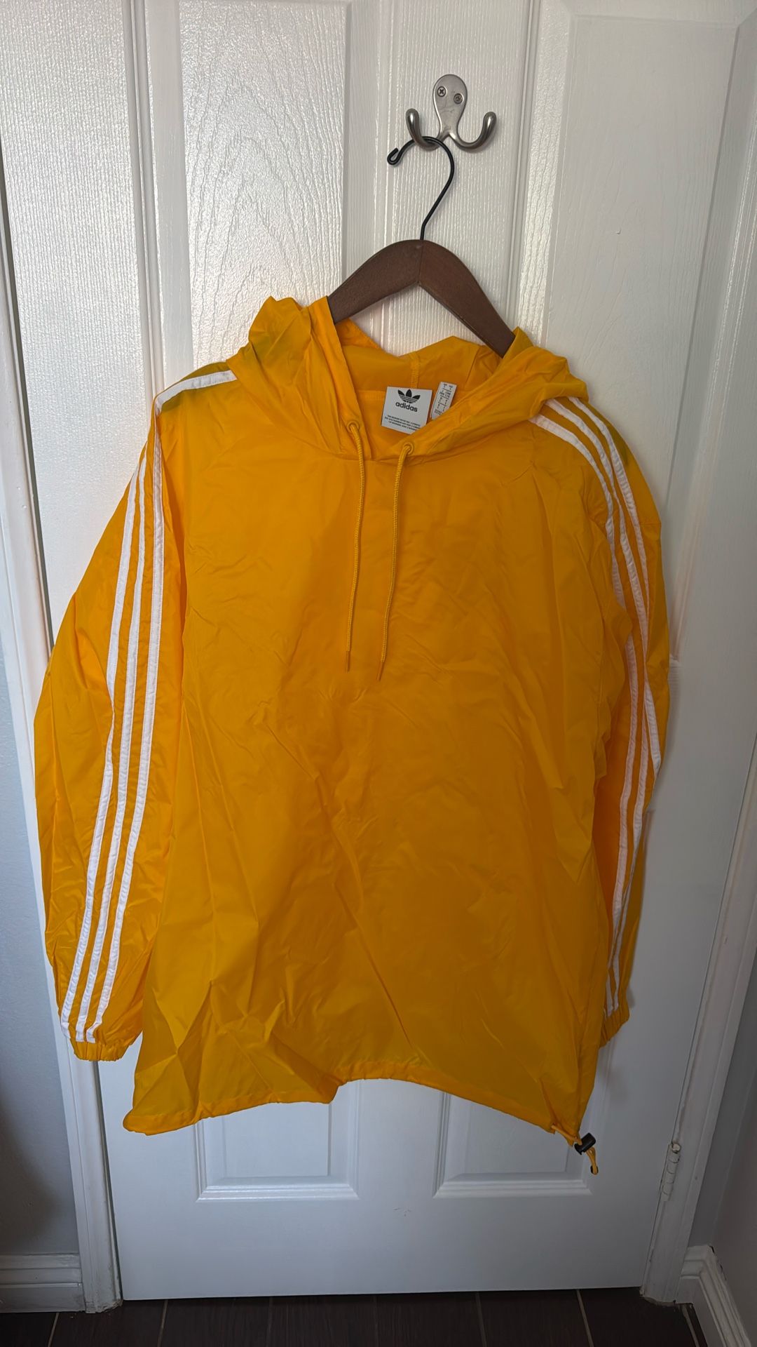 Yellow Adidas Rain Jacket Pull Over Size L