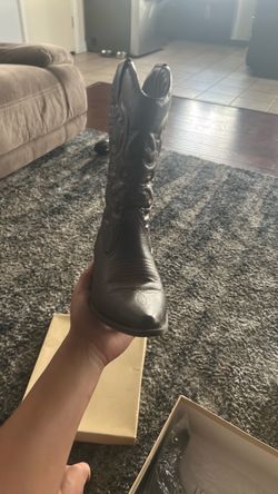 Black Leather Cowboy Boot