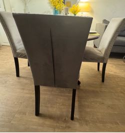 Grey color dining room