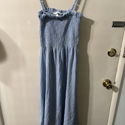 WOMENS GIRLS H&M BABY BLUE DRESS - SIZE SMALL U.S