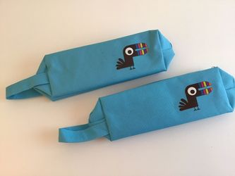 2 Yoobi pencil cases blue