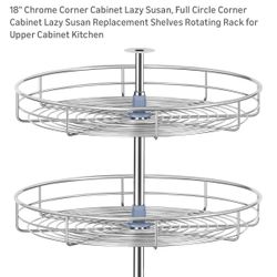 18" Chrome Corner Cabinet Lazy Susan